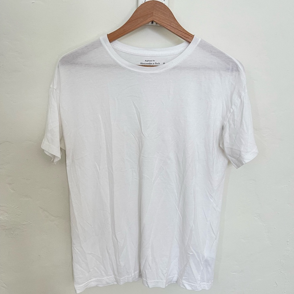 White Boyfriend Tee Abercrombie & Fitch Soft A& F Collection XS